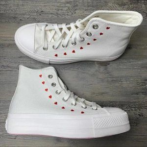 Women’s Converse Valentines Day Platform High White Multi Size